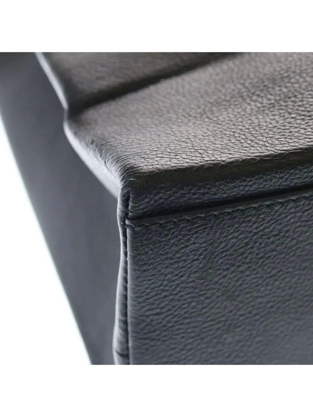 Balenciaga Leather Logo Shopping Tote Black